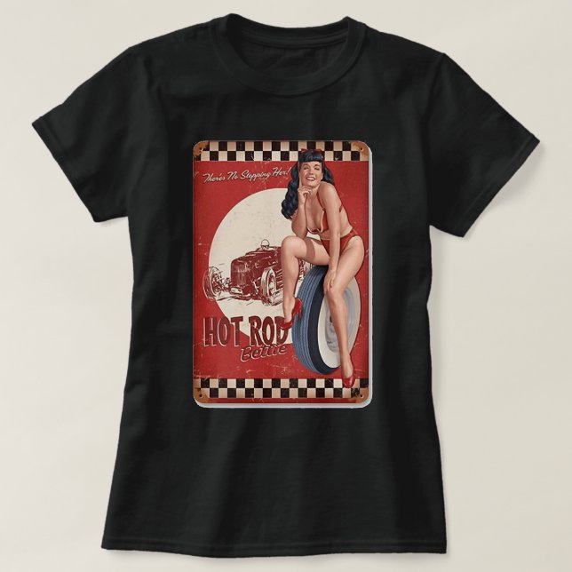 Camiseta Presentes Para Mulheres Bettie Página Para A Mulhe (Frente do Design)