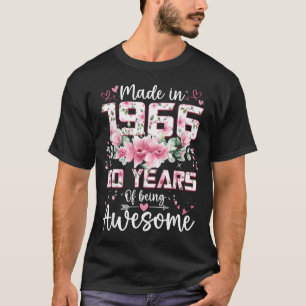 Camiseta Presentes para Mulheres de 60 Anos Feitos em 1966