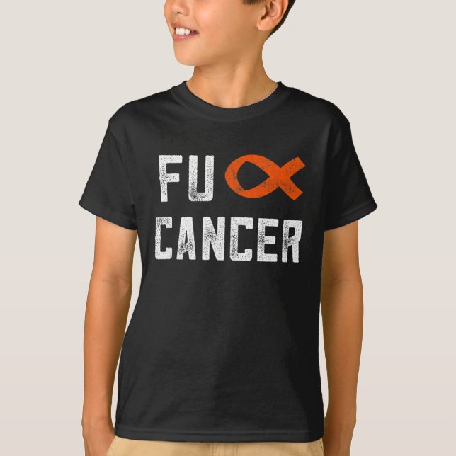 Camiseta Presentes Para Mulheres Fck Cancer Chemo F Distânc (Frente)