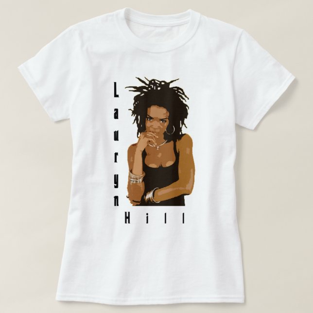 Camiseta Presentes Para Mulheres Turnê Música Lauryn Hill (Frente do Design)
