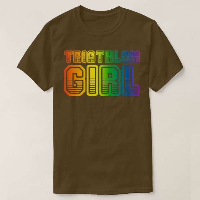 Camiseta Presentes para raparigas Triathlon (Frente do Design)