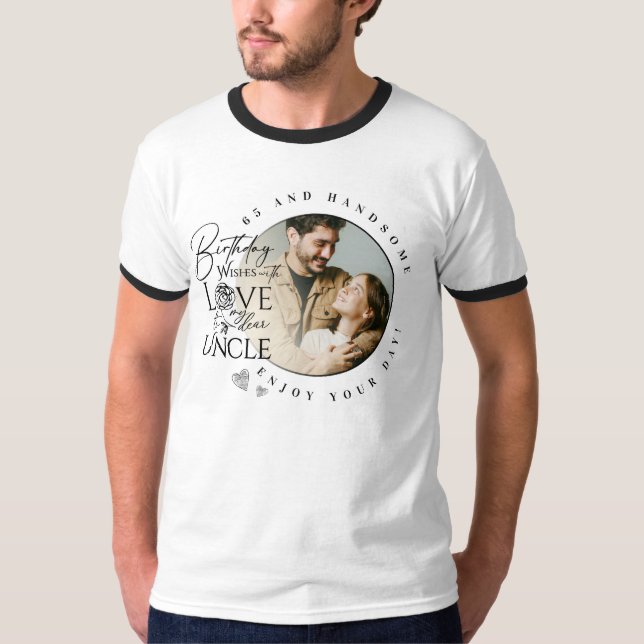 Camiseta Presentes para Tios | Foto Personalizada Minimalis (Frente)