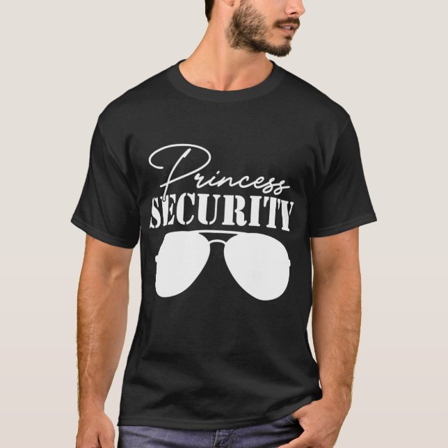 Camiseta Presentes Perfeitos De Segurança Princesa Para Pai (Frente)