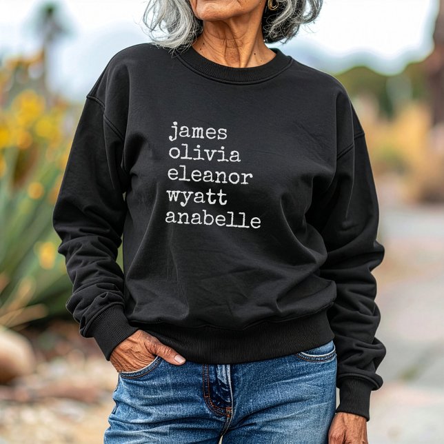 Camiseta Presentes Personalizados com Nomes dos Netos para  (Criador carregado)