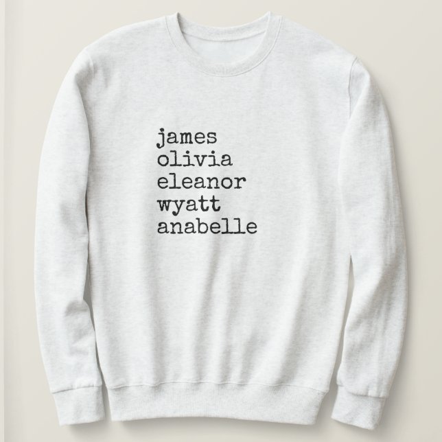 Camiseta Presentes Personalizados com Nomes dos Netos para  (Frente do Design)