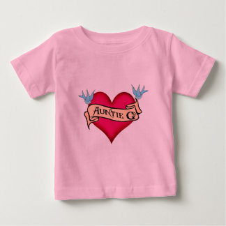 Camiseta Presentes personalizados da titia G Tatto Heart &