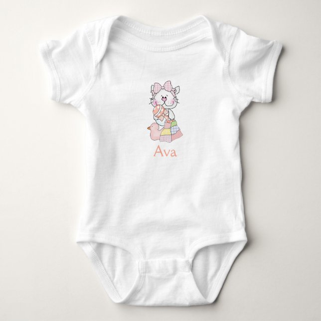 Camiseta Presentes personalizados de bebês da Ava (Frente)