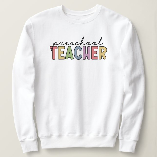 Camiseta Presentes personalizados do professor pré-escolar (Frente do Design)