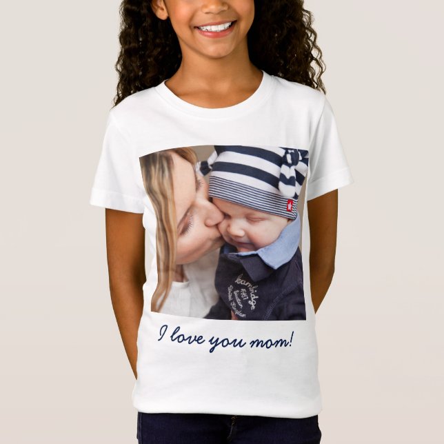 Camiseta Presentes Personalizados Para A Mãe Adicionar Sua  (Frente)