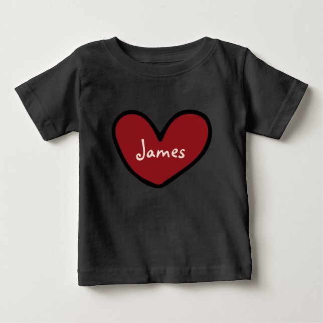 Camiseta Presentes Personalizados para Bebês com Padrão de  (Frente)
