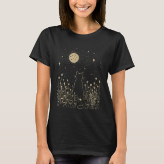 Camiseta Presentes Preto Floral Noite enluarada Casa de Cam