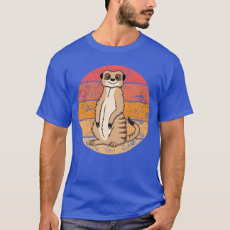Camiseta Presentes Retro para Amantes de Suricatos Animais