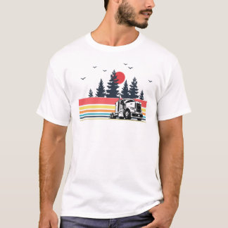Camiseta Presentes retros do camionista do vintage para o