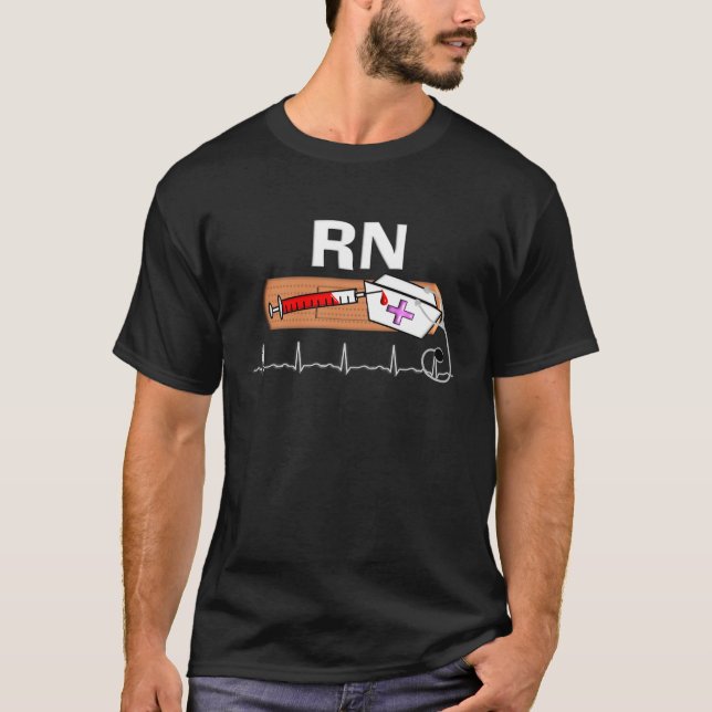 Camiseta Presentes "RN " da enfermeira diplomada (Frente)