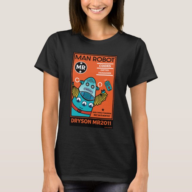 Camiseta Presentes Robôs Para Aniversário Ou Casamento (Frente)