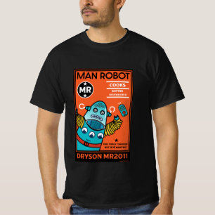 Camiseta Presentes Robôs Para Aniversário Ou Casamento