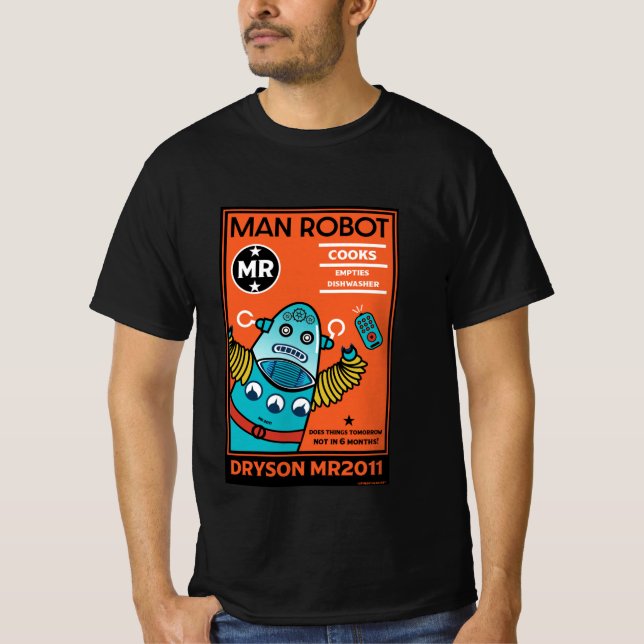 Camiseta Presentes Robôs Para Aniversário Ou Casamento (Frente)