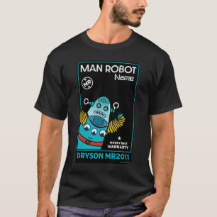 Camiseta Presentes Robôs Para Aniversário Ou Casamento