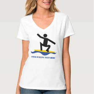 Camiseta Presentes surfando, surfista em seu costume da