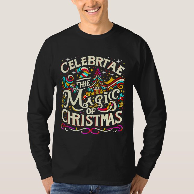 Camiseta Presentes únicos para celebrar a alegria de Natal (Frente)