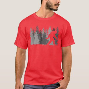 Camiseta Presentes Vintage Sasquatch Dia dos Pais Caminhada