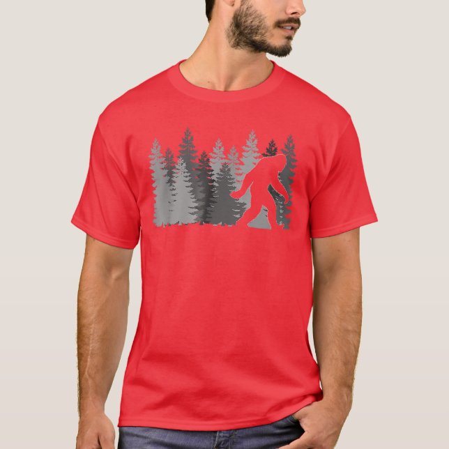 Camiseta Presentes Vintage Sasquatch Dia dos Pais Caminhada (Frente)