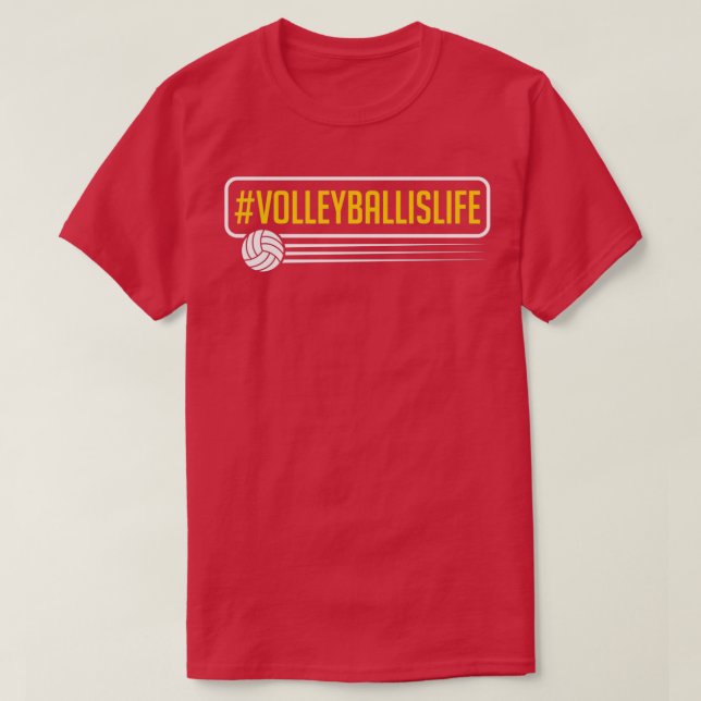 Camiseta Presentes VOLLEYBALLISLIFE para Jogadores de Volei (Frente do Design)