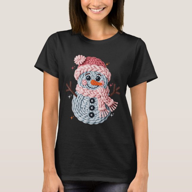 Camiseta Presépio de Croché Falso de Fio Croché de Homem de (Frente)