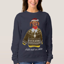 Camiseta Presépio de Natal Dachshund Mãe de Cachorro Feio d