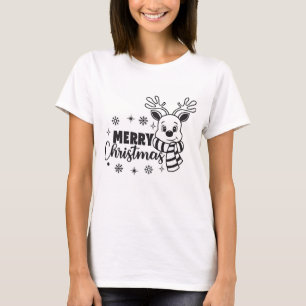 Camiseta Presépio de Rena Natalino Feliz Natal