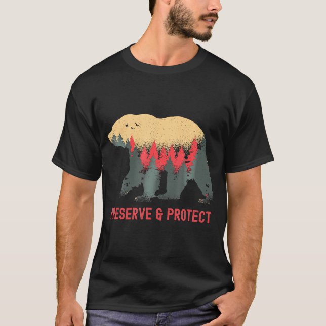 Camiseta Preservação E Proteção Do Dia Da Terra (Frente)