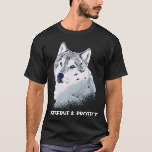 Camiseta Preservação e proteção dos lobos e do pólvora