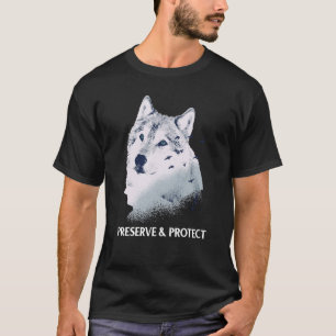 Camiseta Preservação e proteção dos lobos e do pólvora