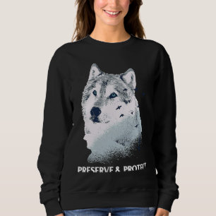Camiseta Preservar e Proteger lobos e matilhas de lobos