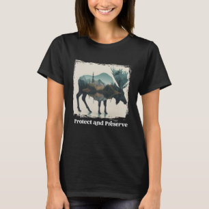 Camiseta Preservar e proteger o alce-alce-alce-alce do Parq