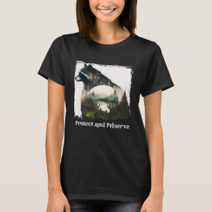 Camiseta Preservar e proteger o guaxinim F do Parque Nacion