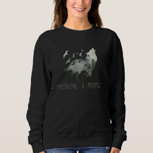 Camiseta Preservar e proteger o Lobo do Parque Nacional