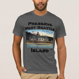 Camiseta Preservar Farol Alki Point Island West Seattle