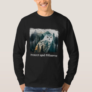 Camiseta Preservar & Proteger Velho Parque Nacional coruja