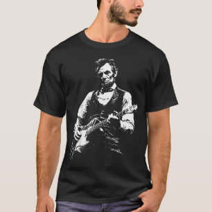Camiseta Presidente Abraham Lincoln Tocando Guitarra Abe