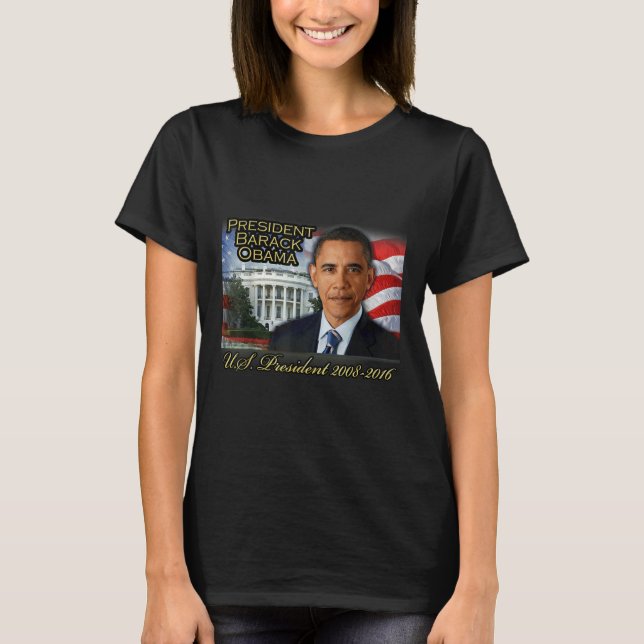 Camiseta Presidente Barack Obama 2008-2016 Presidente dos E (Frente)