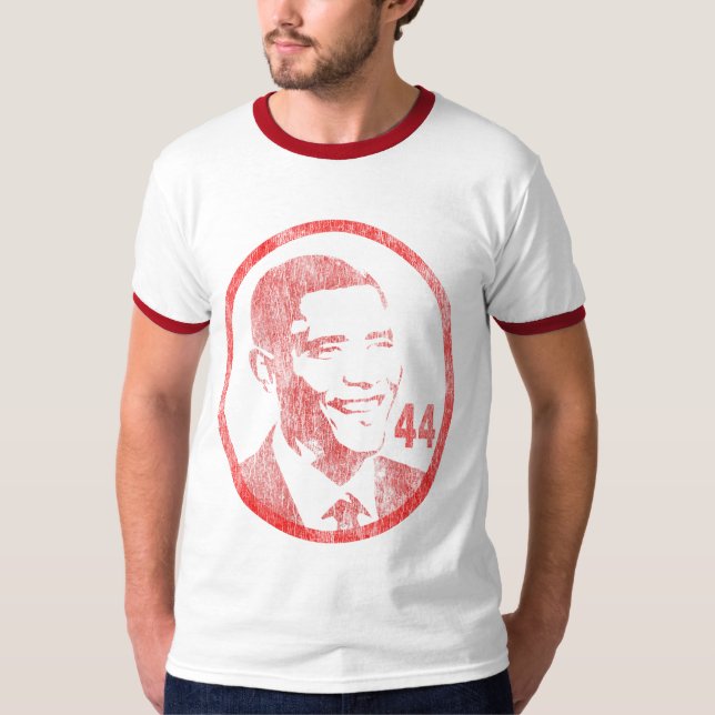 Camiseta Presidente Barack Obama - vintage (Frente)