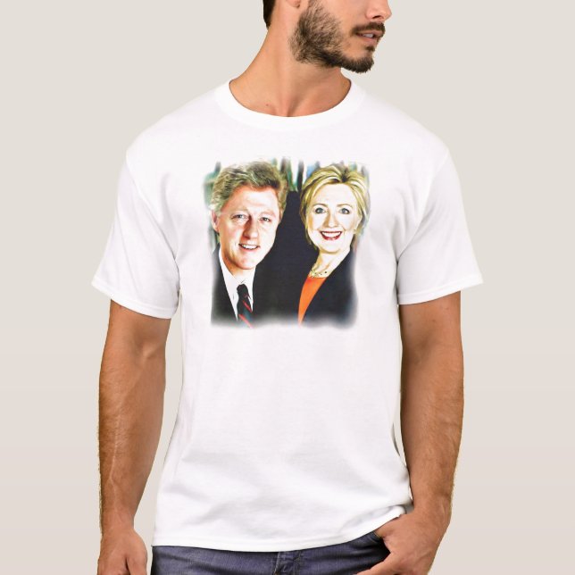 Camiseta Presidente Bill Clinton e Presidente Hillary Clint (Frente)
