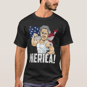 Camiseta Presidente Bill Clinton Merica 4 de julho Engraçad