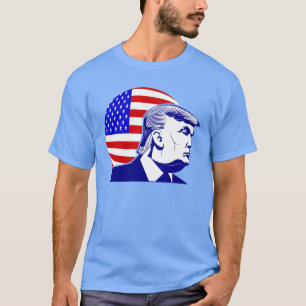 Camiseta presidente da bandeira americana donald trump