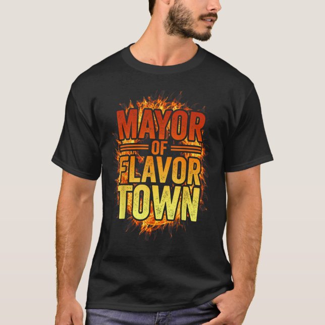 Camiseta Presidente da Câmara de Flavortown Bem-vindo a Fla (Frente)