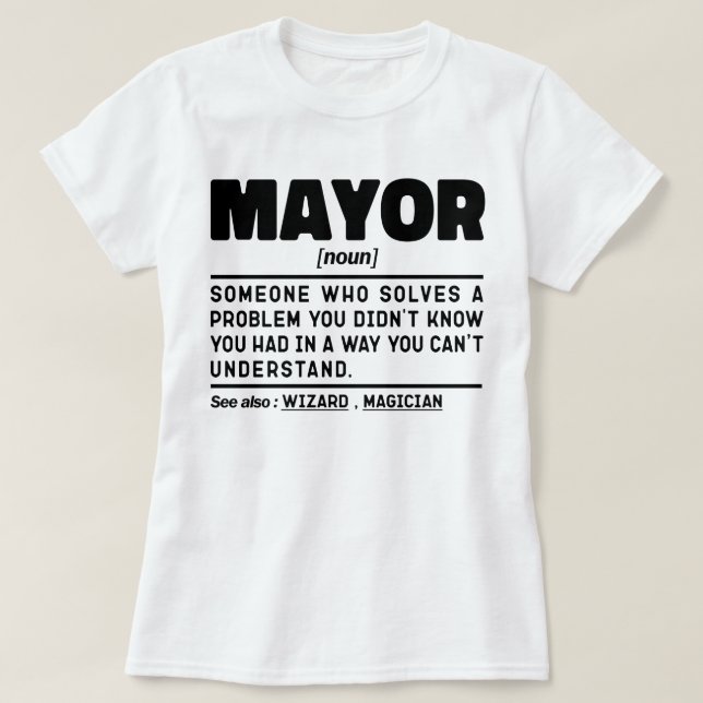 Camiseta Presidente da Câmara Noun Definição Engraçado Trab (Frente do Design)