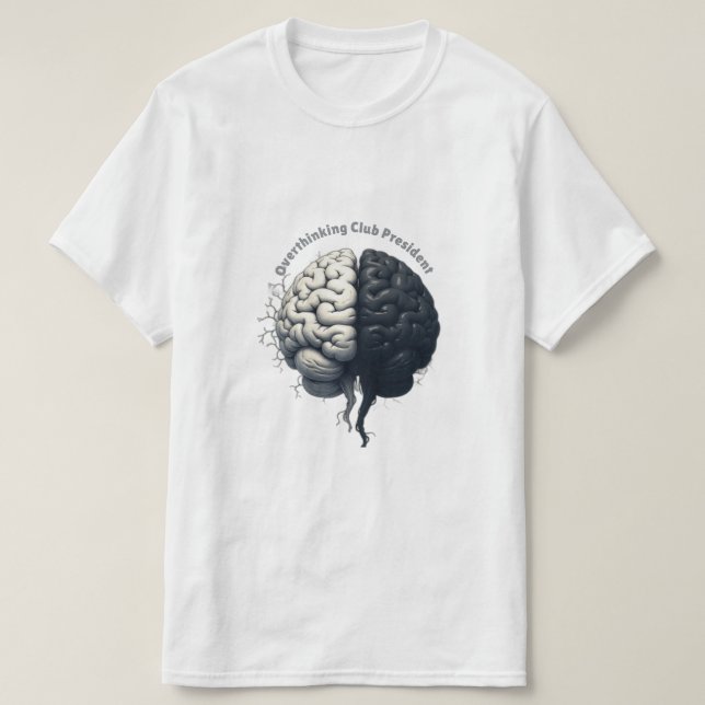 Camiseta Presidente do Clube de Excesso de Pensamento (Frente do Design)