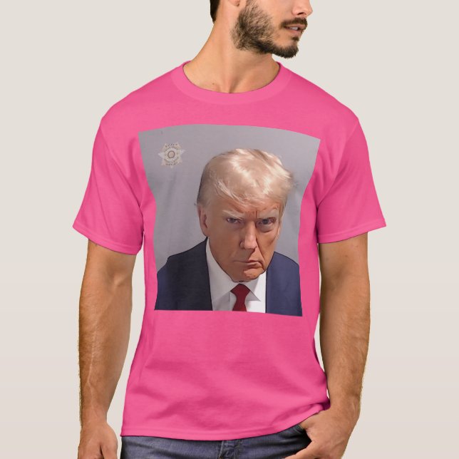 Camiseta Presidente Donald J. Trump Fulton County Mugshot (Frente)