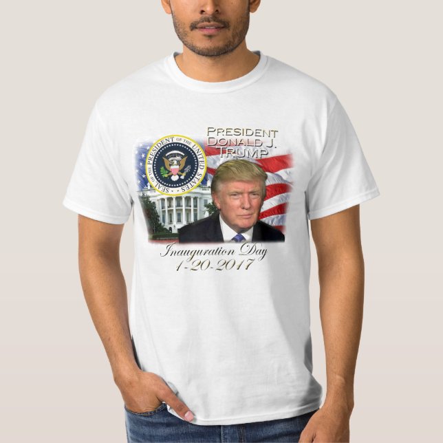 Camiseta Presidente Donald J. Trunfo Inauguração (Frente)